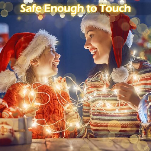 Hortsun Fairy Lights - 100 Packs Battery Operated Twinkle Lights | 7 Ft Mini Waterproof String (Warm White)