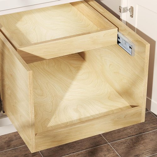 LOVMOR Retractable Double-Drawer Pull Out Cabinet Organizer 10½” W x 21” D Soft Close Cabinet Drawers Slide Out with Full Extension Rail Slides Cabinet Pull Out Shelves for kitchen Cabinets