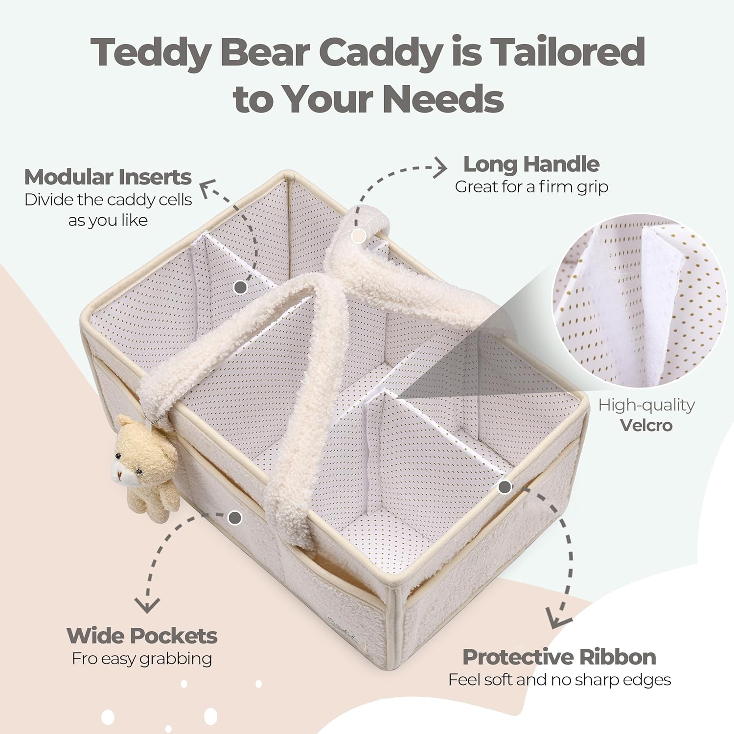 PeraBella Baby Diaper Caddy Organizer - Portable Storage Basket for Newborn Essentials | Perfect Shower Gift