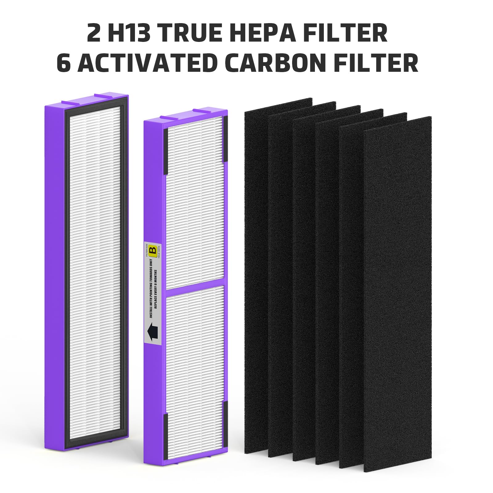 FLT4850PT Filter B Fresh Pet Replacement Compatible with Guardian Models AC4850, AC4825, AC4870, CDAP4500, AC4900, AC4300, AP2200, FLT4850PT, Violet, 2-Pack