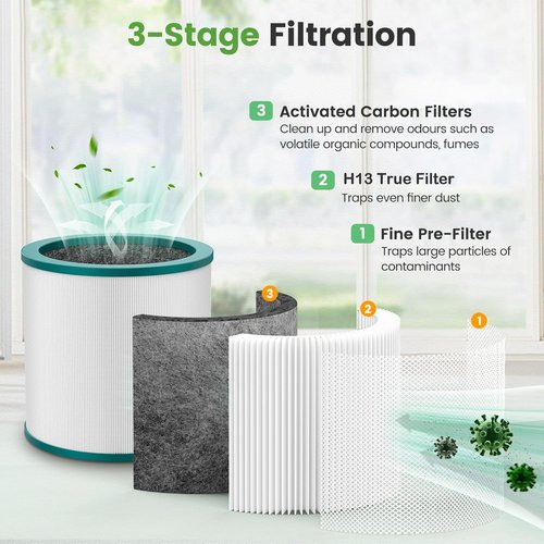 Dyson TP01 Replacement Filter - Compatible with TP01, TP02, TP03, AM11, BP01 | 2-Pack Air Purifier Filters