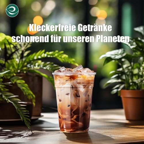 ECO SOUL 200 Pack Compostable Party Cups 16 oz Plant-Based Disposable Clear Cold Cup for Wine, Coffee, Smoothie & Soda Drinks | Cocktail Parties & Birthdays | Non-Toxic & BPA-Free Zero Plastic Glass