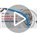 PetOde Blue Dryer Vent Cleaner Kit with Lint Brush & Universal Vacuum Hose