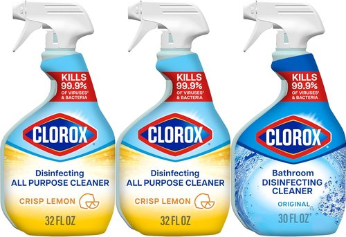 Clorox Disinfecting All-Purpose Cleaner & Bathroom Cleaner - 32 Oz & 30 Oz | Pack of 3 Essentials