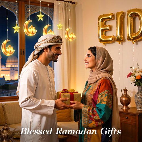 Lewondr Curtain String Lights - 138 LED Moon & Star Fairy Lights with Remote Control | USB Powered, 8 Modes, Orange