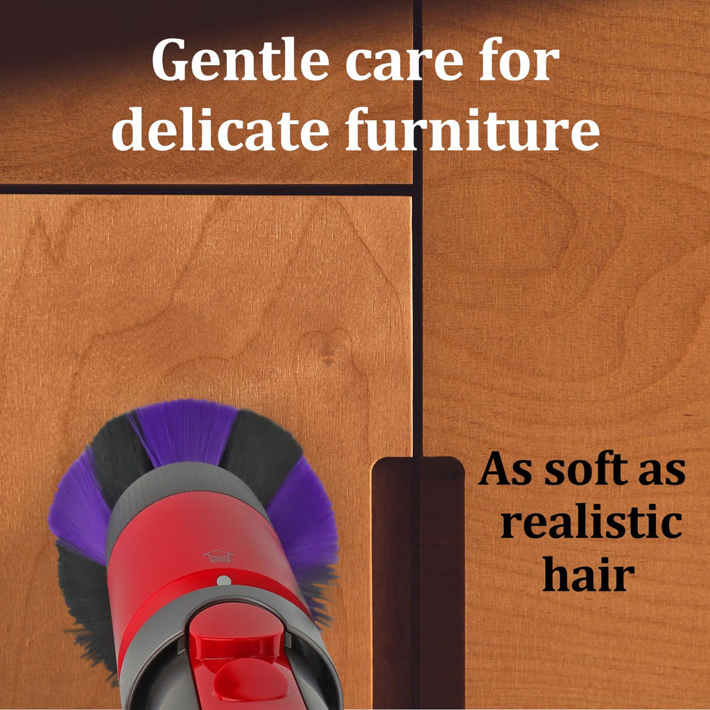 Traceless Dusting Brush Attachment for Dyson Gen5 V15 V15s V12 V11 V10 V9 V8 V7 Outsize Cordless Vacuum Cleaner,Ultra Soft Ideal for Delicate Wooden Surfaces