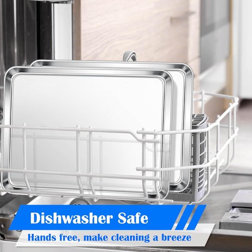 E-far Large Baking Sheet - 20”x14” Stainless Steel Cookie Pan | Non-Toxic, Rust-Free & Dishwasher Safe