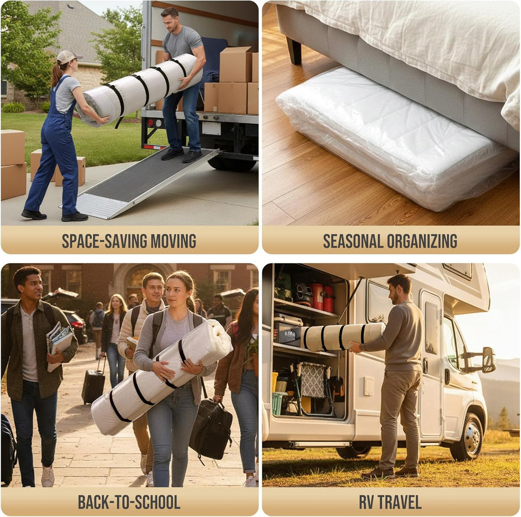 TAILI Mattress Vacuum Storage Bag - King/California King with 4 Straps for Easy Transport & Storage