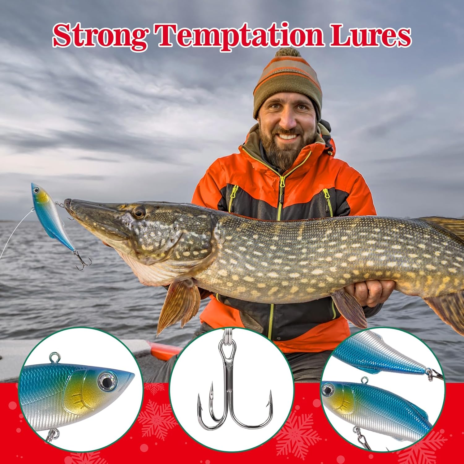 VIB Fishing Advent Calendar 2025 - 24 Days of Exciting Fishing Lures | Perfect Xmas Gift for Men & Boys