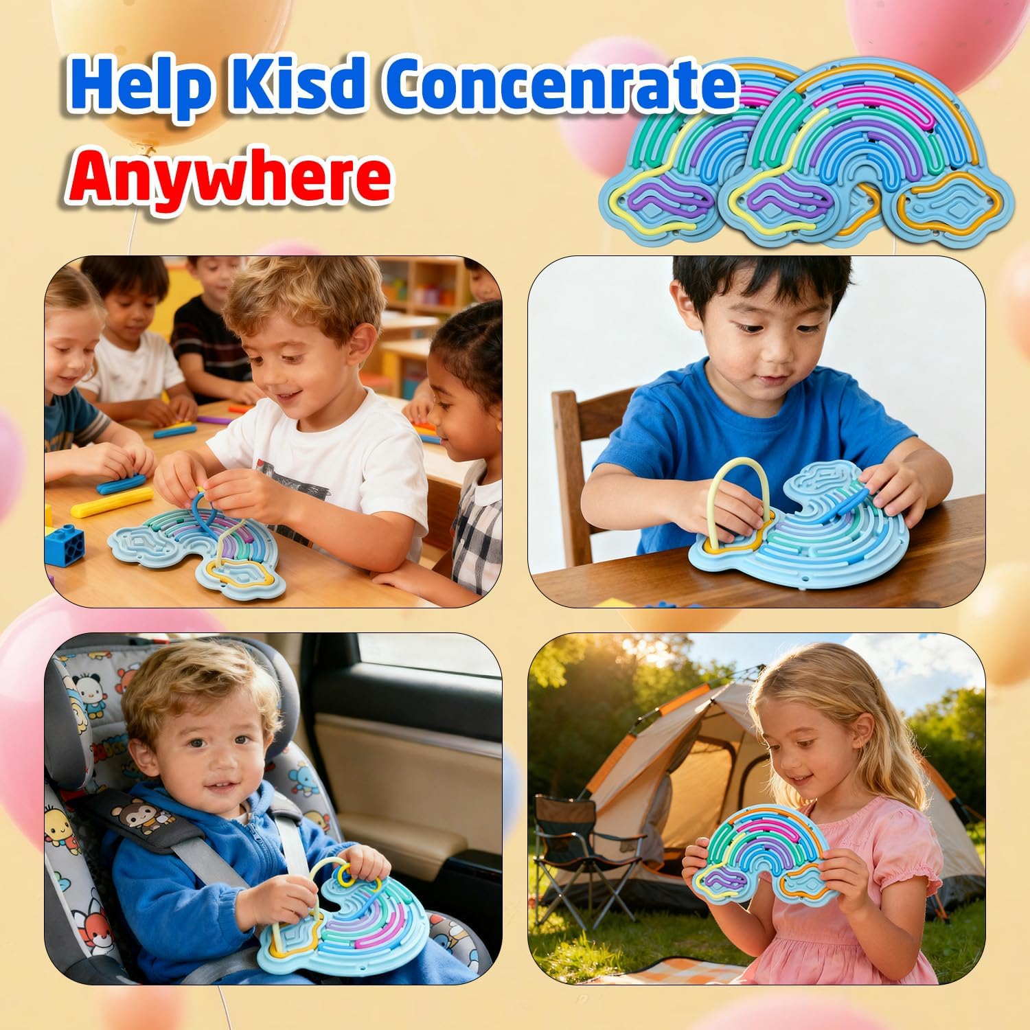 Advent Calendar Fidget Toys - Sensory Stone Set for Kids | 24-Day Countdown Christmas Gift