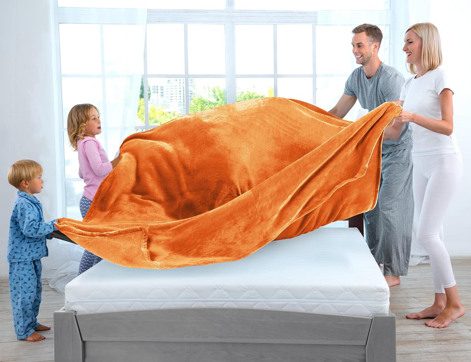 Utopia Bedding Fleece Blanket - Luxury Soft Microfiber Twin Size | Burnt Orange 300GSM (60x80 Inch)