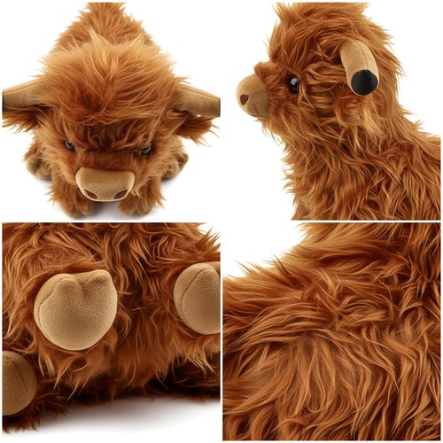 Yytoyshop Highland Cows Plush Pillow Adorable Cow Stuffed Animal Plushies Toys Soft Fluffy Cow Plush Pillow for Birthdays Day (Highland Cows)