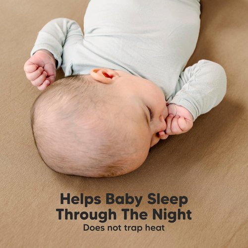 KeaBabies Organic Crib Sheets - 2-Pack Fitted Jersey Cotton for Boys & Girls | Soft & Breathable (Pecan, 52x28)