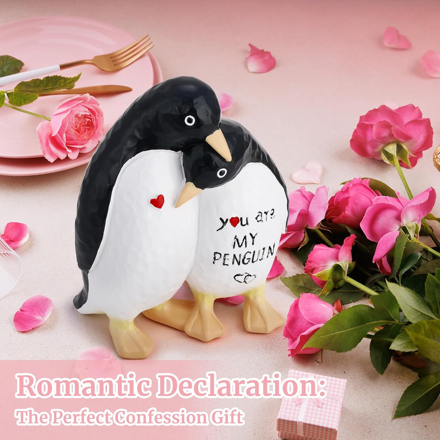 Regine Switzerland Cute Penguin Figurine - Romantic Anniversary Gift for Couples | Perfect for Birthdays & Valentine's Day