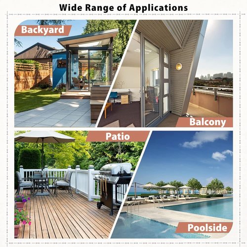 FDW 3-Piece Patio Furniture Set - Modern Outdoor Wicker Chairs & Coffee Table | Weather-Resistant Khaki Rattan