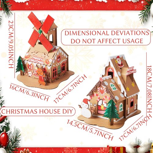 JeVenis Gingerbread House Craft Kit - DIY 3D Building Set for Christmas & New Year Decor