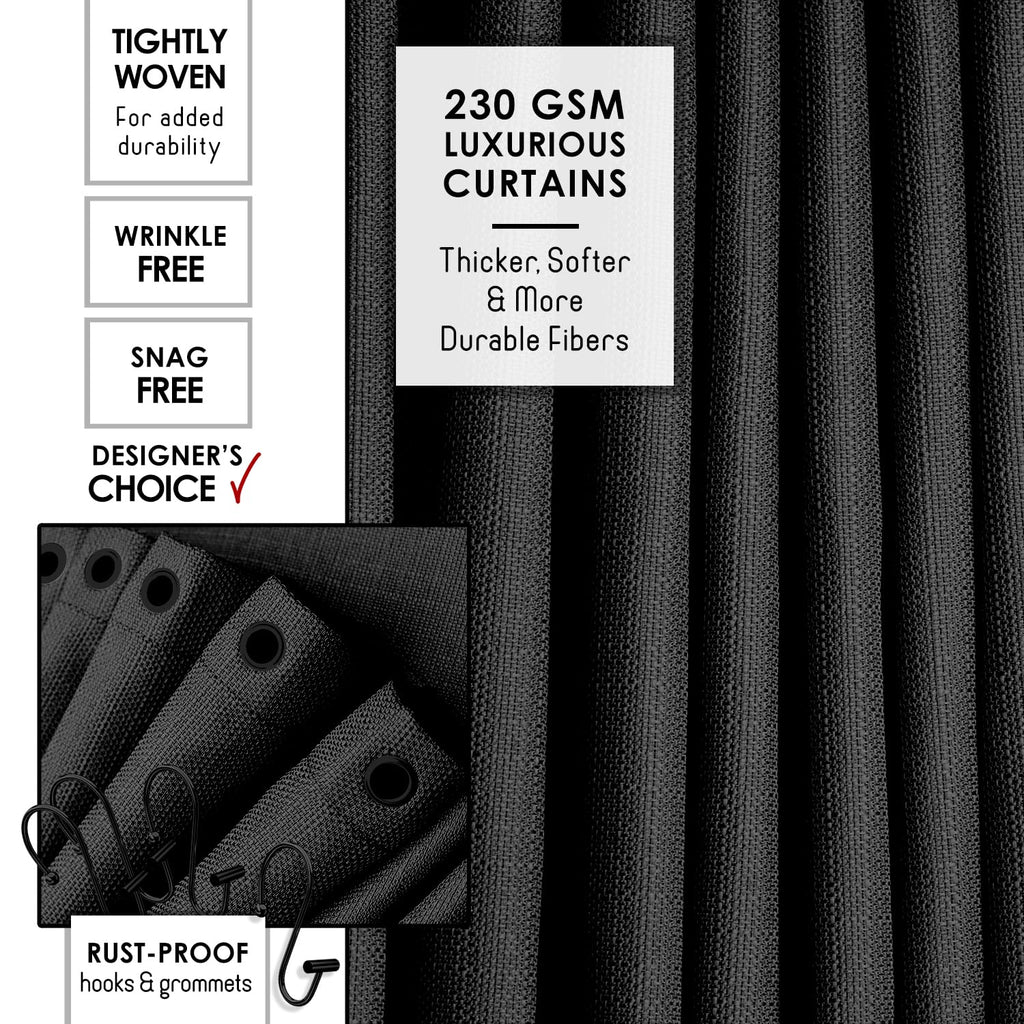 Clara Clark Bathroom Set - Black Bathroom Accessories Set, 19PC Bathroom Accessory Set, Bathroom Sets with Shower Curtain Set, Soap Dispenser & Toothbrush Holder