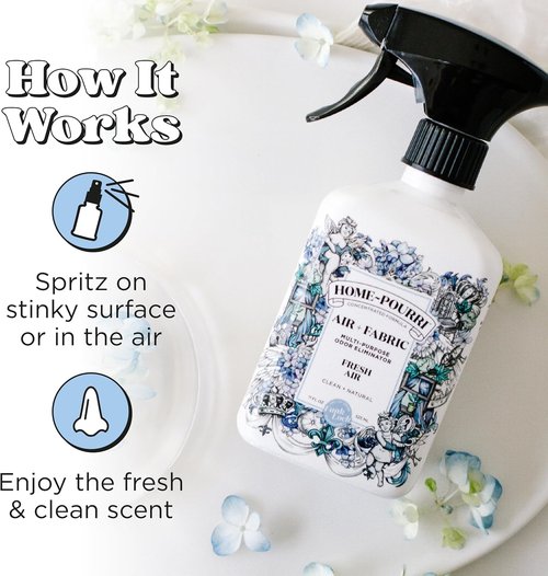 Home-Pourri Air + Fabric Odor Freshener Spray - 11 Fl Oz | Fresh Air Scent for Carpets, Couches & Bedding