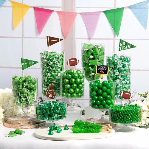 96 Pcs Football Cupcake Toppers, Football Themed Party Favors, Footballs Decorations for Sports Birthday Tailgate Party Team Day Supplies