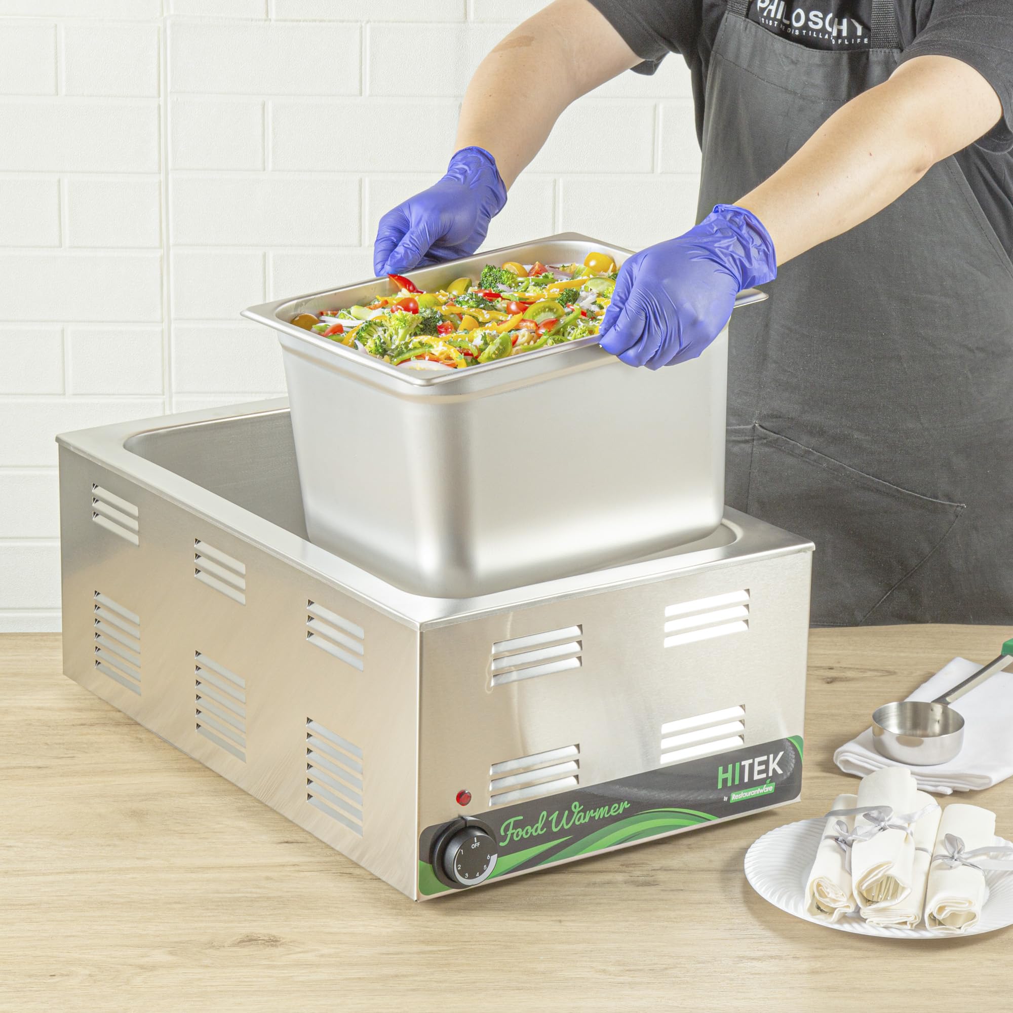 Restaurantware-Kitchen Tek 1/2 Half Size Steam Table Pan, 1 Anti-Jam Steam Pan - Lid Sold Separately, 8â€ Deep, 24 Gauge Stainless Steel, Freezable, For Catering Event And Party