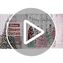Christmas Buffalo Check Shower Curtain - 72x72 Inch Waterproof Fabric