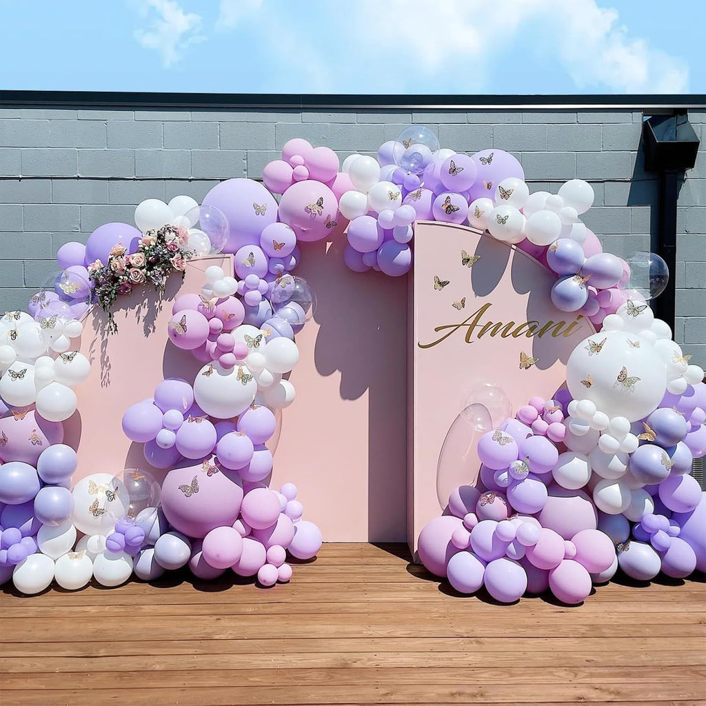 Skiennix 120pcs Pastel Purple Balloons - Light Purple Balloon Garland for Baby Showers & Parties