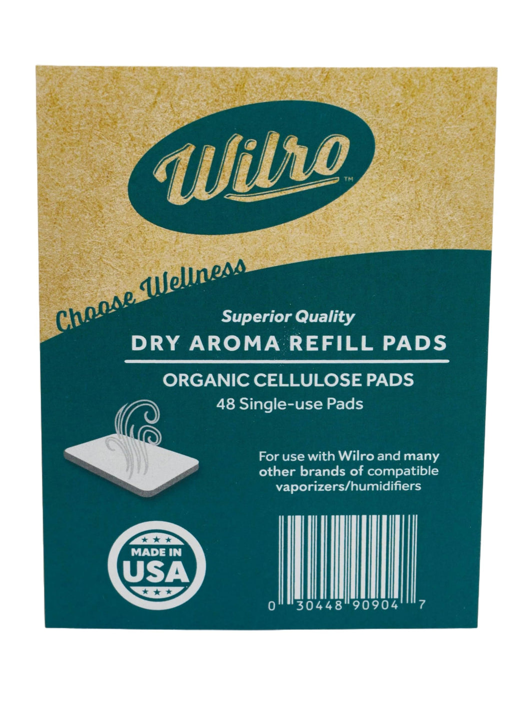 Wilro 48 Pack Humidifier, Aroma Diffuser, Vaporizer Aroma Refill Pads, Unscented Replacement Compatible with Dreo, Vicks, Wilro and Others