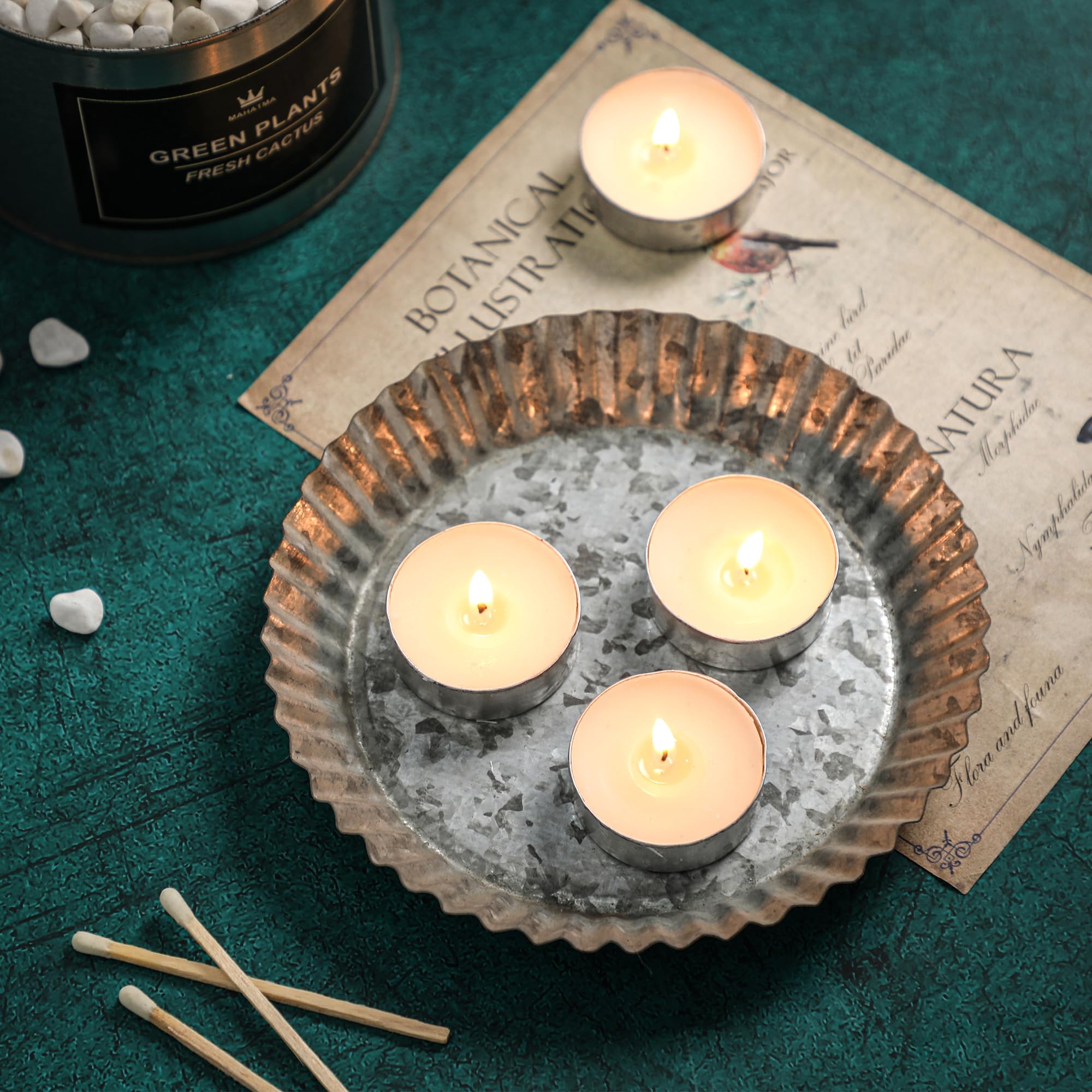 Unscented Tealight Candles - 100 Pack 4 Hours Smokeless White Small Tea Candles for Weddings,Warmer Home Decor for Home