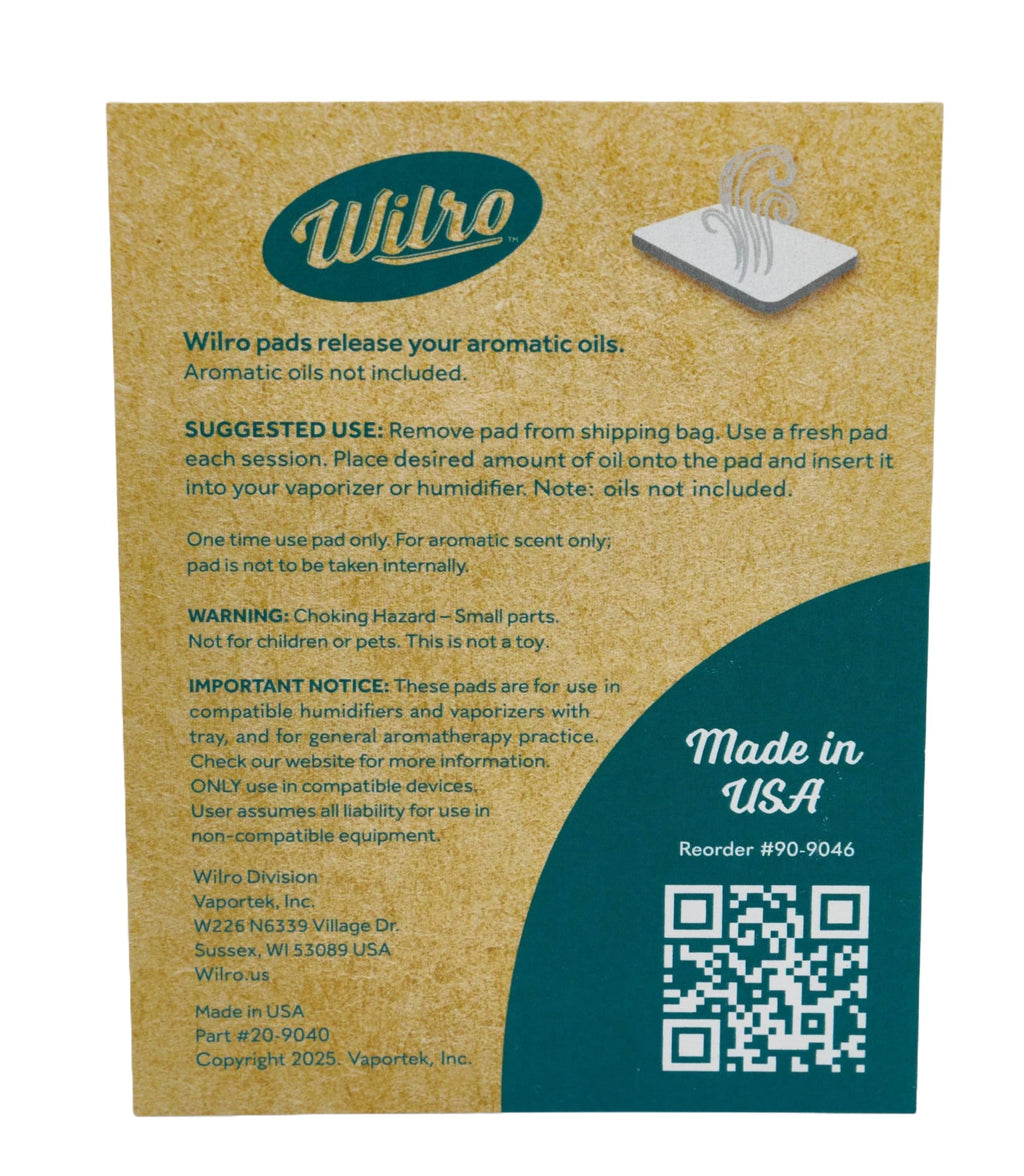 Wilro 48 Pack Humidifier, Aroma Diffuser, Vaporizer Aroma Refill Pads, Unscented Replacement Compatible with Dreo, Vicks, Wilro and Others
