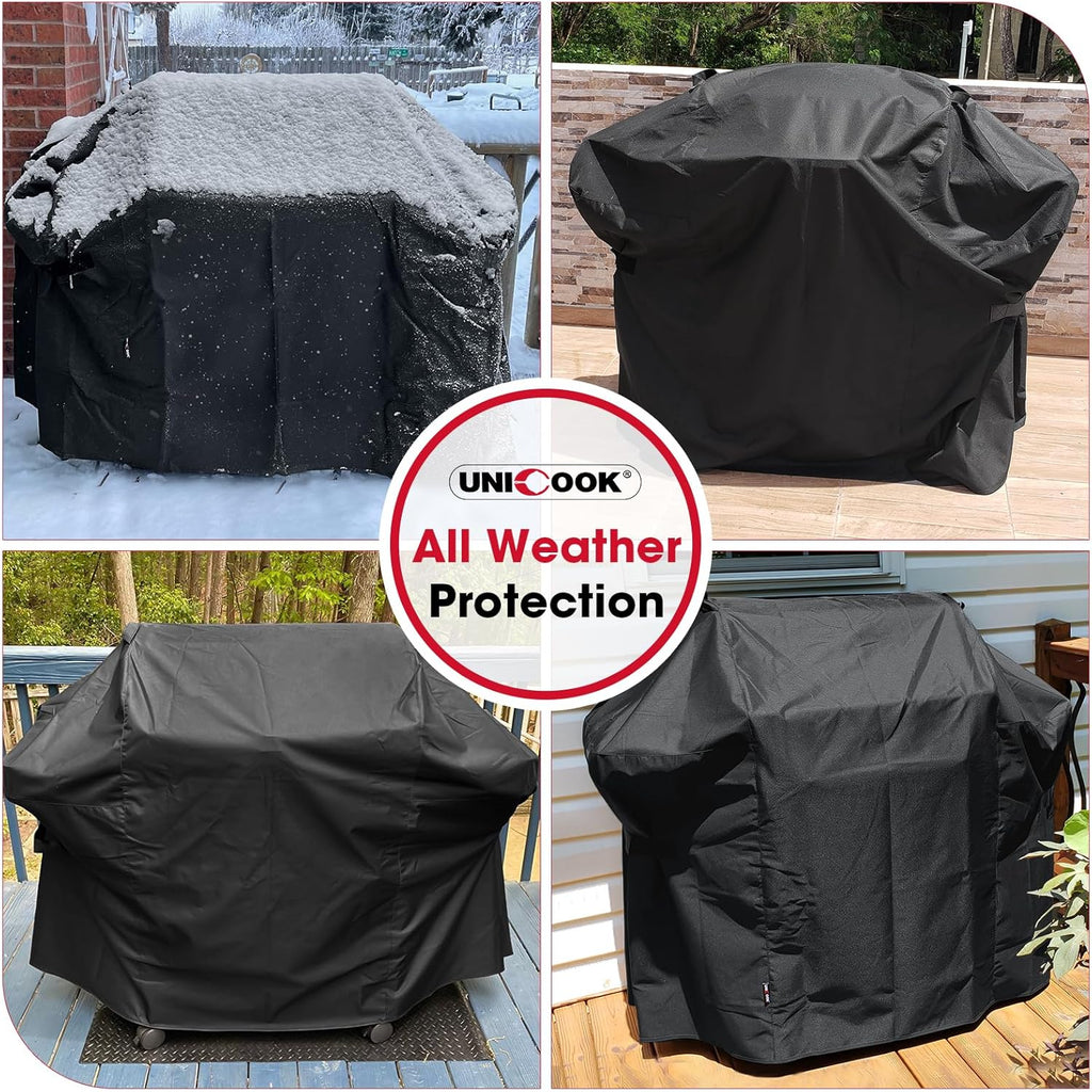 Unicook 52-Inch Grill Cover - Heavy-Duty Waterproof Protection for Weber Spirit 200/300 Series