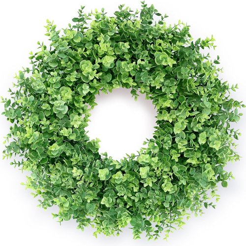 Boxwood Wreath - 26" Large Artificial Greenery for Front Door, Porch & Window | All-Season Home Decor