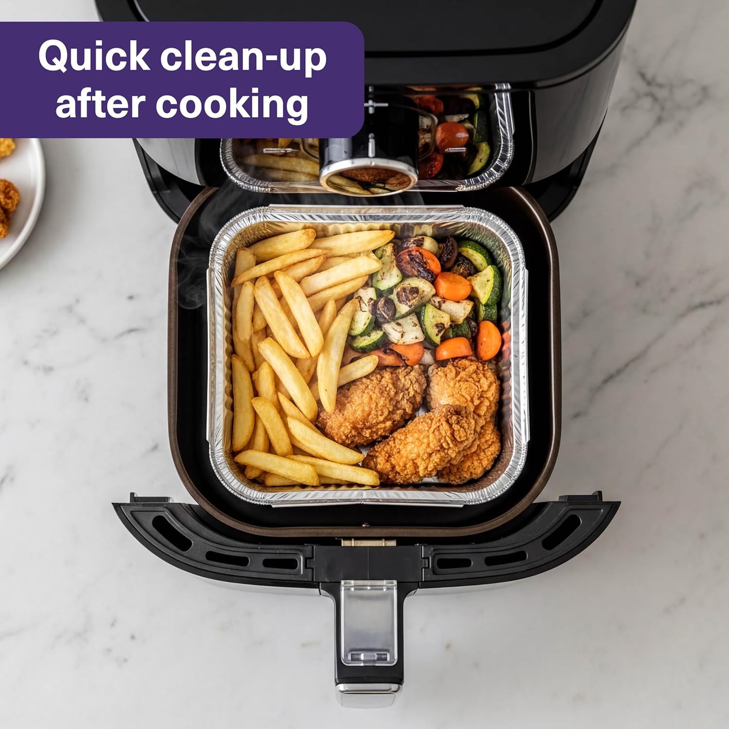 Matana 9-Inch Square Aluminum Pans with Lids - 25 Pack Disposable Foil Baking Trays & Food Containers