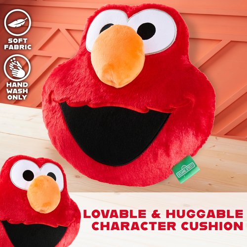 Sesame Street Elmo Plush Cushion Pillow, Soft Plush Throw Pillow Cushion Bedroom Decor Cuddle Plushies, Gifts for Girls, Teens, Women (Red, L12.4 x W12.2)