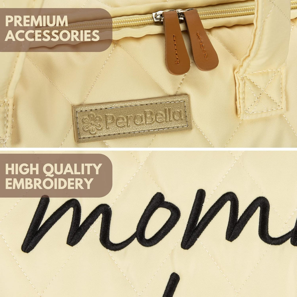 PeraBella Mommy Bag - Stylish Diaper Tote for Hospital & Maternity | Versatile & Spacious Design