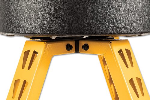 DEWALT Heavy-Duty Metal Stool - 360° Swivel Seat with Storage Tray & Padded Rip-Resistant Seat