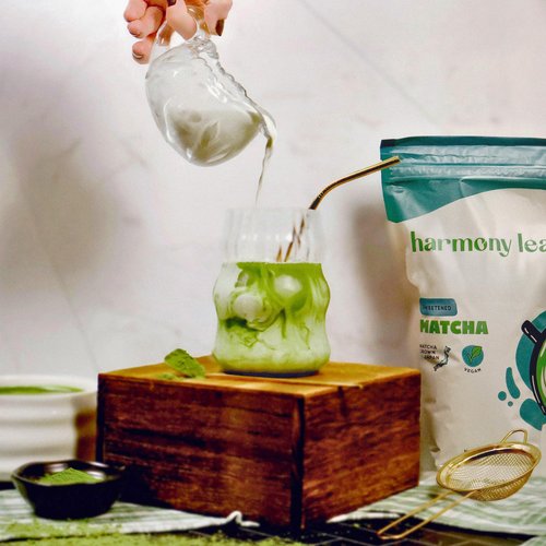 Harmony Leaf Sweetened Matcha Green Tea Powder, 35.3 oz, Makes ~80 Drinks, Matcha Latte Mix for Cafes and Home