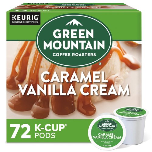 Green Mountain Coffee Roasters K-Cup Pods - Caramel Vanilla Cream Light Roast Coffee, 72 Count