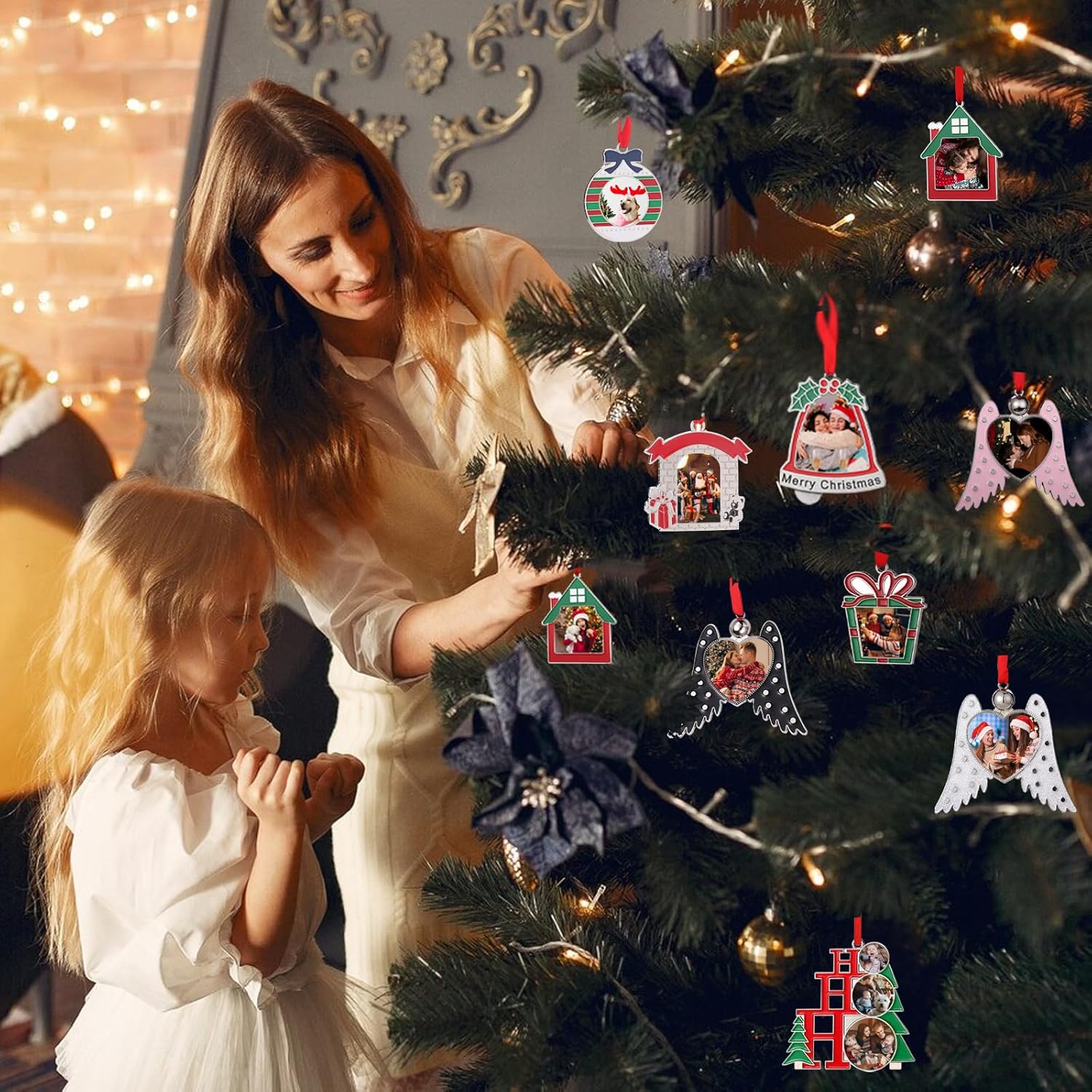 Personalized Christmas Ornaments 2025 | Custom Metal Tree Decor with Photo & Text - Perfect Gift
