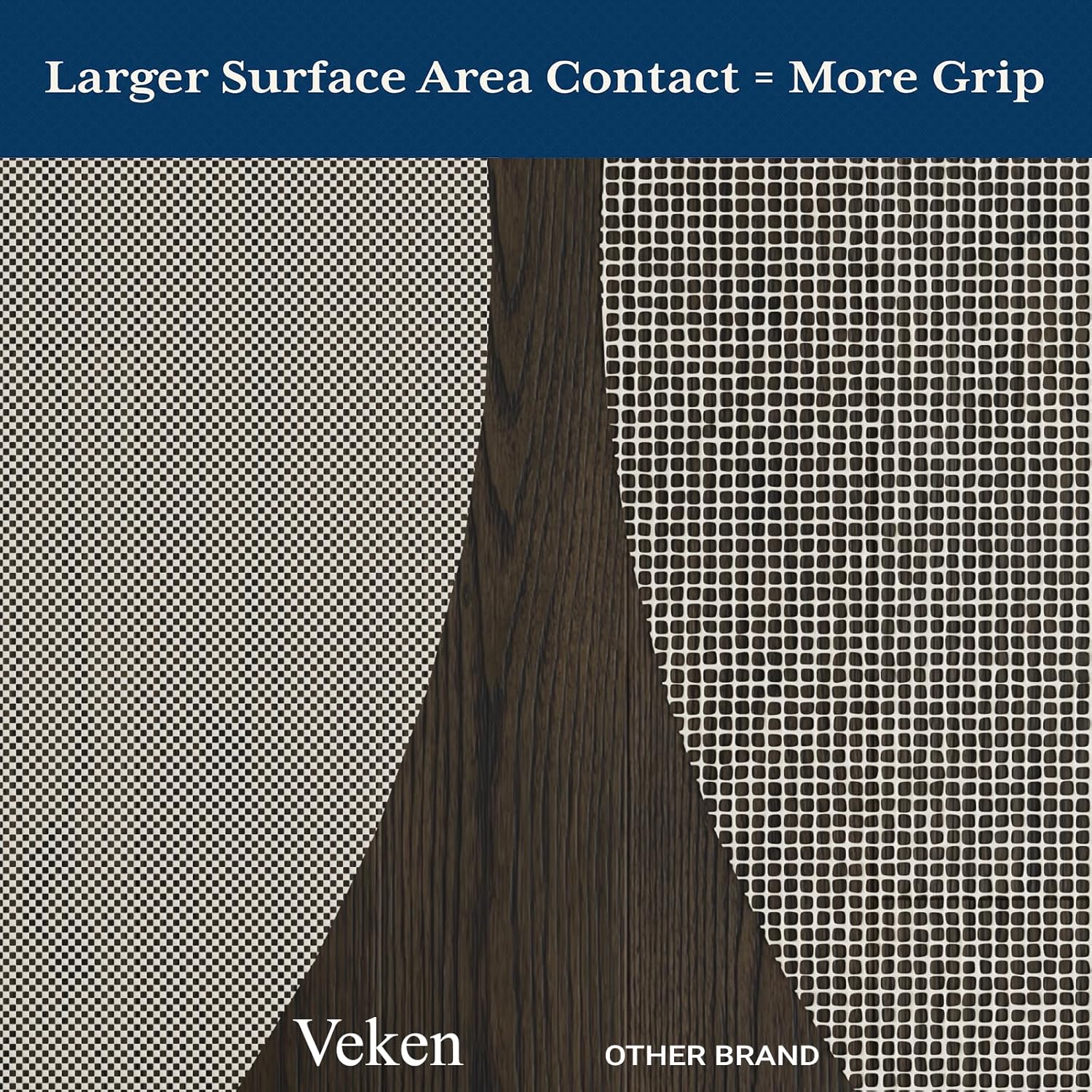 Veken Round Rug Pad Gripper - 4 Ft Size for Hardwood Floors | Non-Slip Protection