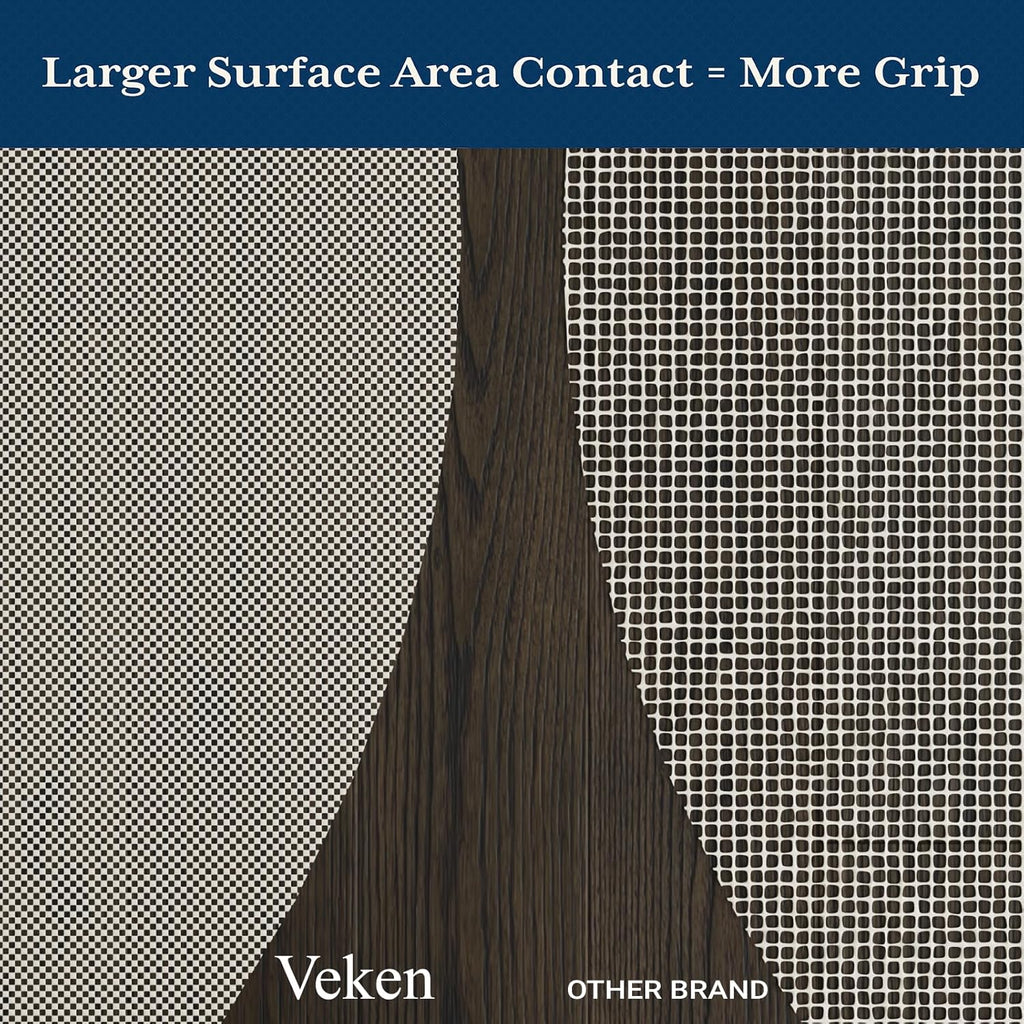 Veken Round Rug Pad Gripper - 4 Ft Size for Hardwood Floors | Non-Slip & Durable