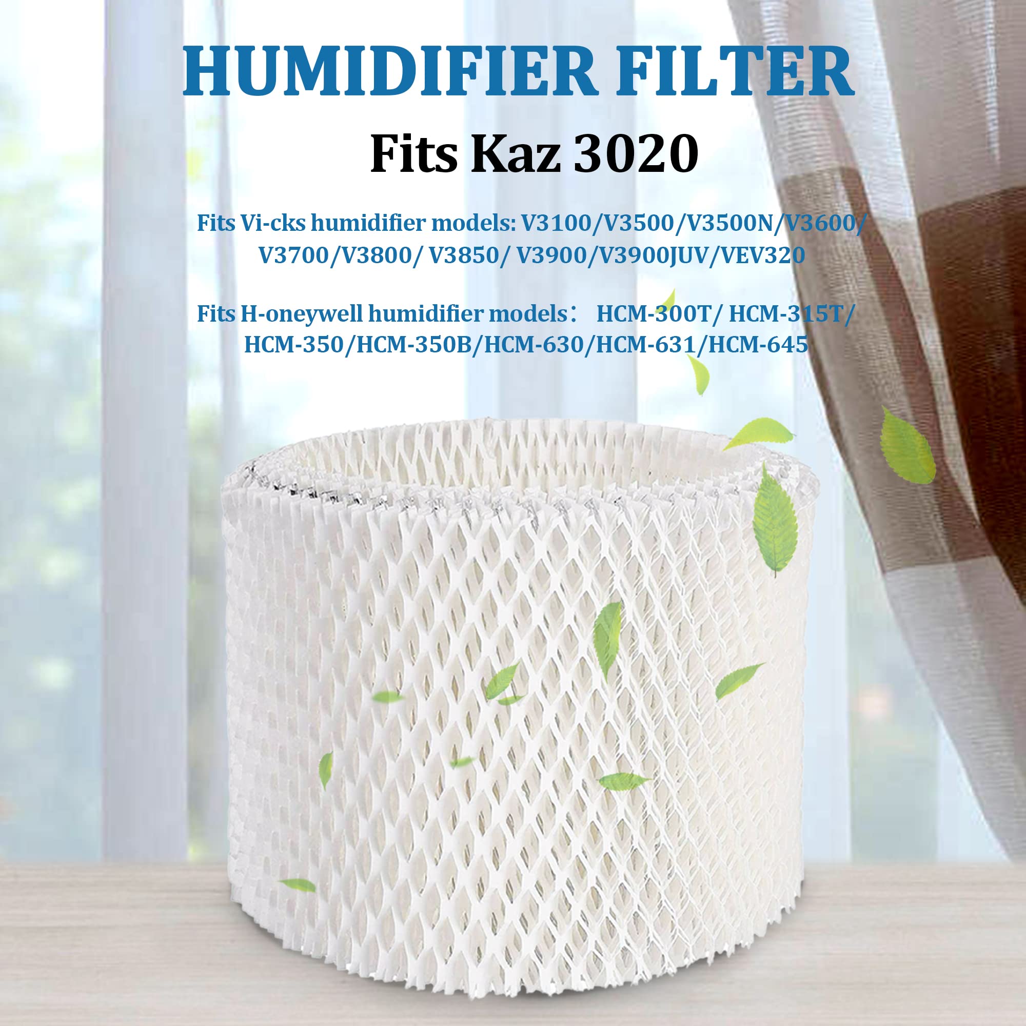 Cenipar 6 Pack WF2 Humidifier Filters Replacement for Kaz for Vicks Humidifier Filters V3100, V3500, V3700, V3900 Enviracaire ECM-500 Sunbeam SCM1118 SCM1119 SCM1120 Series WA-8D