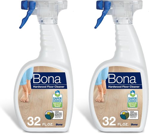 Bona Hardwood Floor Cleaner Spray - Residue-Free Solution for Wood Floors | 32 fl oz (Pack of 2)