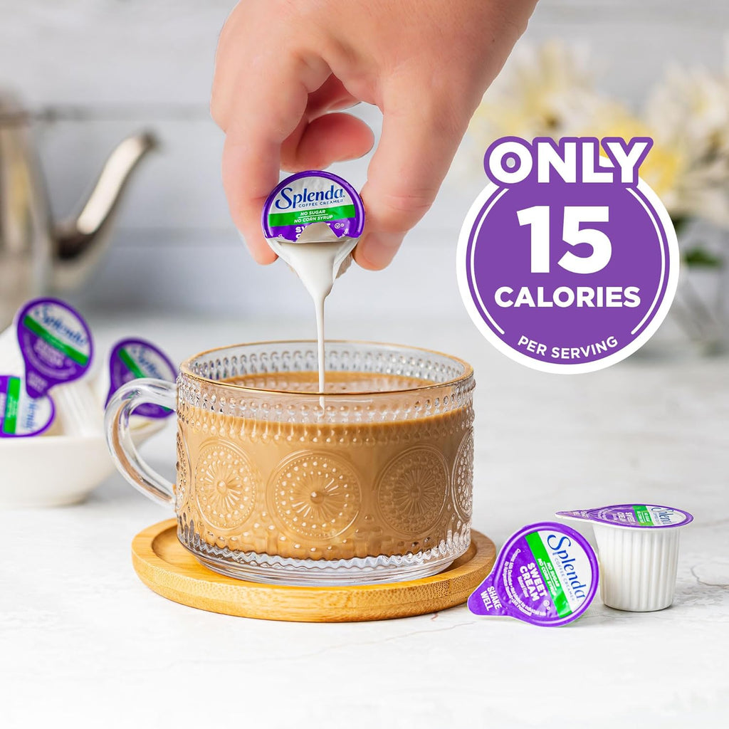 SPLENDA Sugar Free Sweet Cream Coffee Creamer Cups - 180 Count Single Serve Pack
