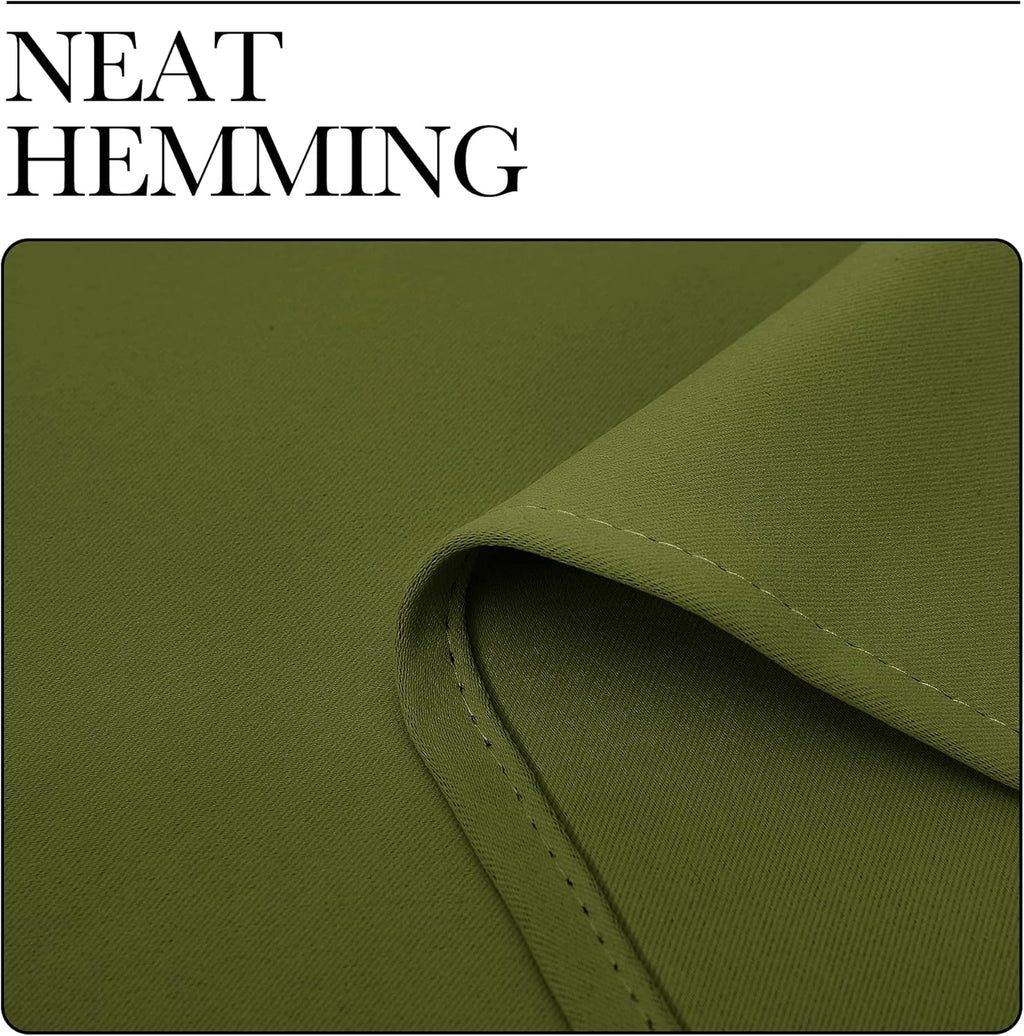 NICETOWN Olive Green Blackout Curtains - Thermal Insulated Drapes | 78" Length, 55" Wide, 2 Panels