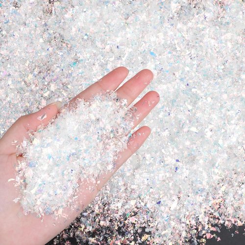 CCINEE Christmas Fake Snow Decoration - Sparkling White Flake Powder for Holiday Crafts | 200g