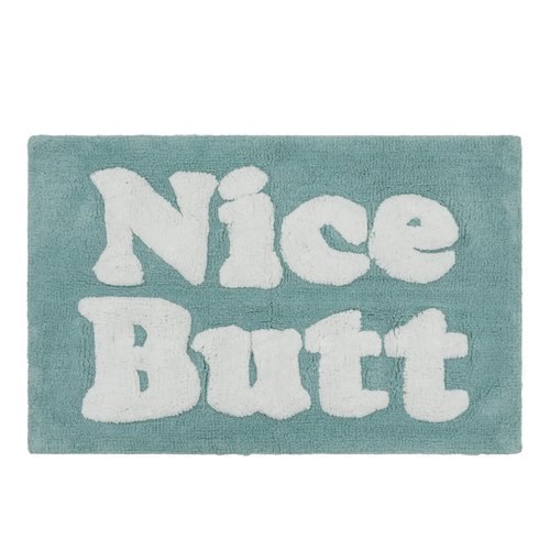 Jessica Simpson Cotton Bath Rug, Premium Overtufted Bathroom Rug, Machine Washable Decor, 20"x32", Nice Butt, Blue