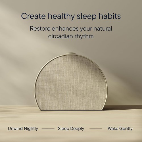 Hatch Restore 3 Sunrise Alarm Clock - Smart Sound Machine & Light for Screen-Free Sleep (Putty)