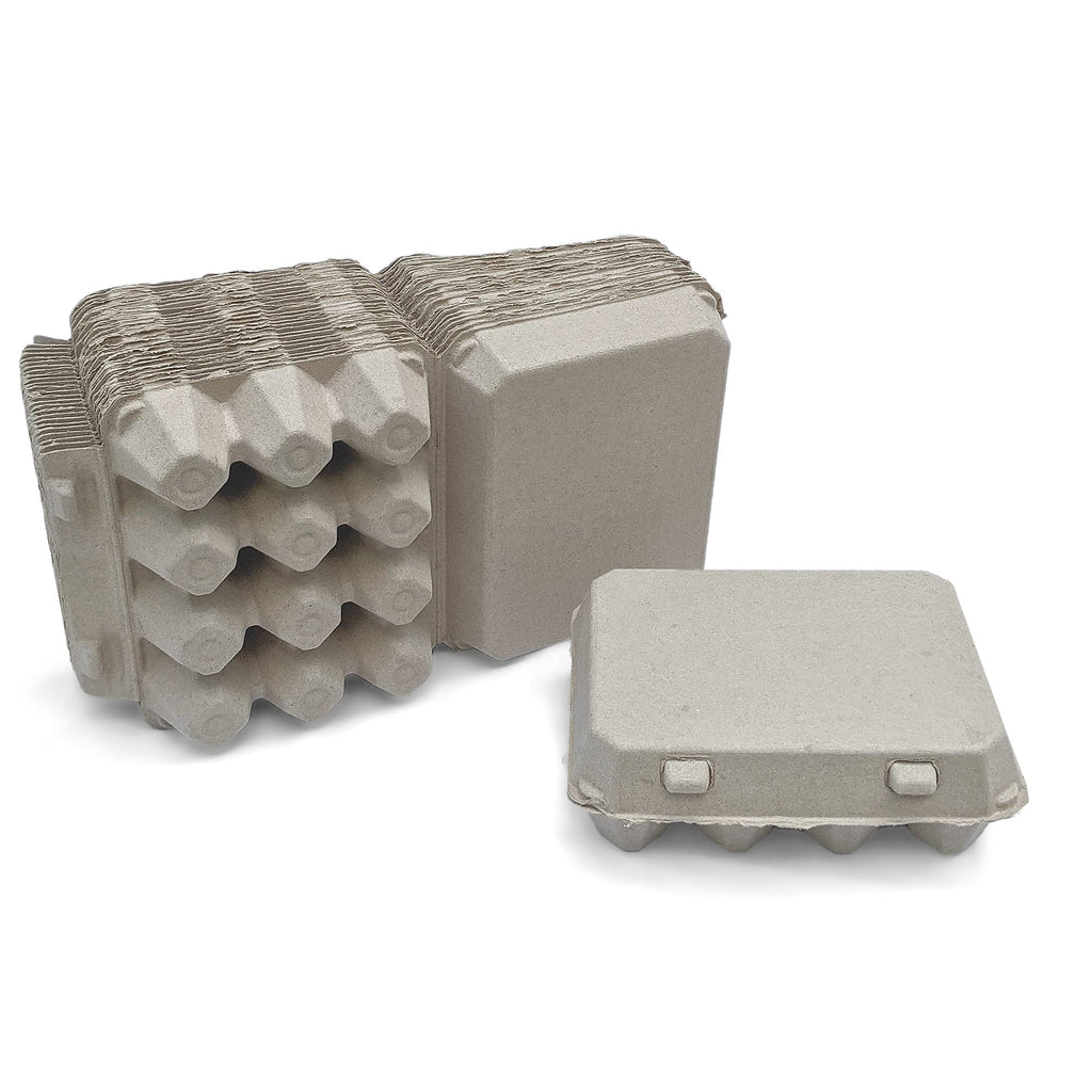 "Vintage Egg Cartons for 12 Large Eggs – Classic 3x4 Layout – Durable Recycled Cardboard – Farmhouse Style – Eco-Friendly Packaging - Tan 65 Pack