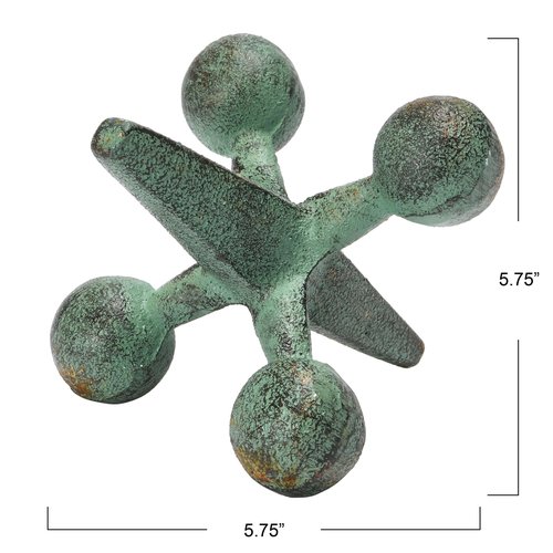 Creative Co-Op Cast Iron Jack Accent, Green