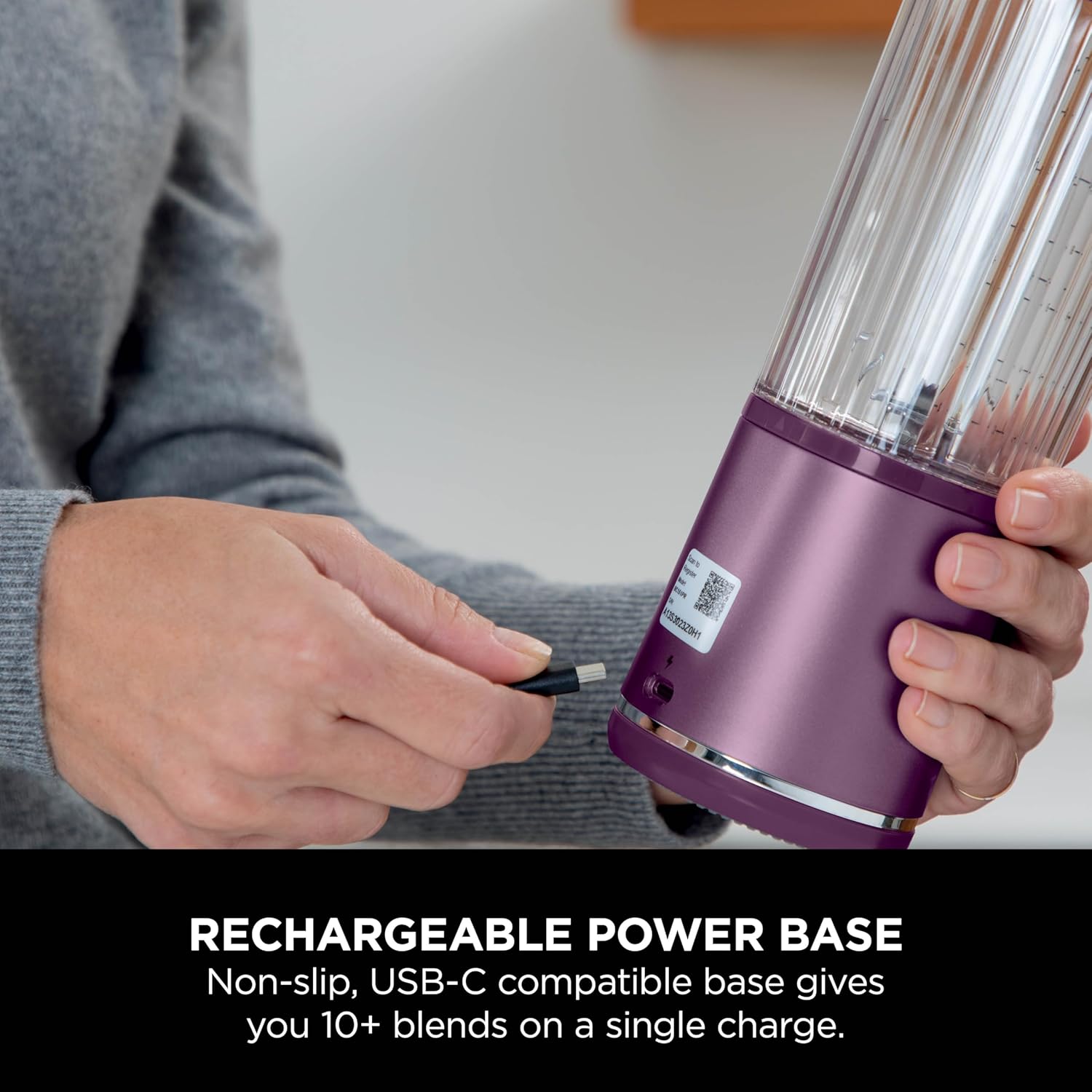 Ninja BC151PR Blast Portable Blender - Cordless 18oz Personal Blender for Smoothies & Shakes | BPA-Free, Leakproof Lid, USB-C Rechargeable